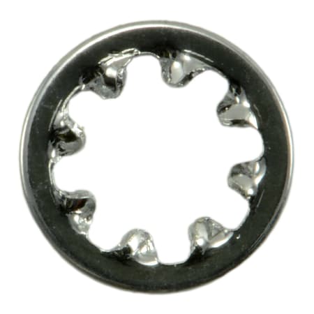 Midwest Fastener Internal Tooth Lock Washer, For Screw Size #8 Steel, Chrome Plated Finish, 10 PK 74382